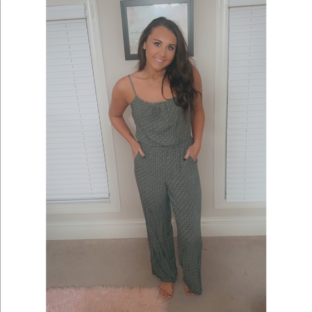 Pant Romper, floral pattern